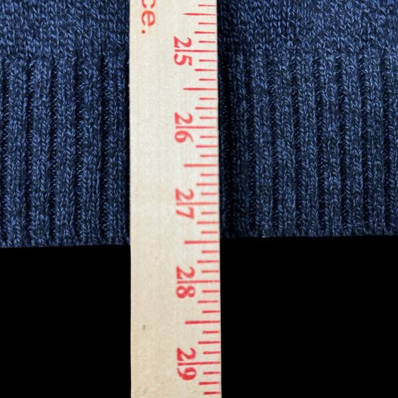 Calvin Klein Men's Mock Neck Pullover Sweater | Marled Blue | Sz XL | Y2K Cotton - Picture 6 of 6